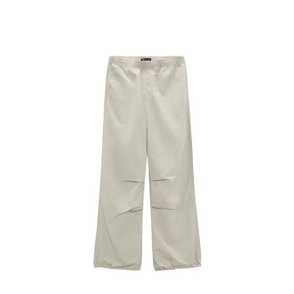 Zara Pants - ZARA NYLON PARACHUTE TROUSERS LIGHT GREY SIZE M | 7102/401